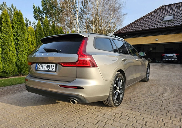 Volvo V60 cena 82900 przebieg: 249600, rok produkcji 2019 z Chojnice małe 529